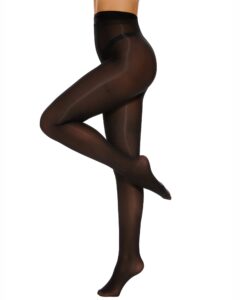lidogirl women's tights 8d control top silk stockings high waist pantyhose dark skin