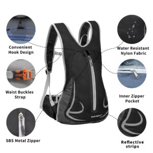 ONTYZZ 14L Small Running Backpack Waterproof& Lightweight Hiking Backpack with Reflective Stripes Small Backpack for Biking Hiking Running Skiing Camping Trekking Mountaineering Cycling