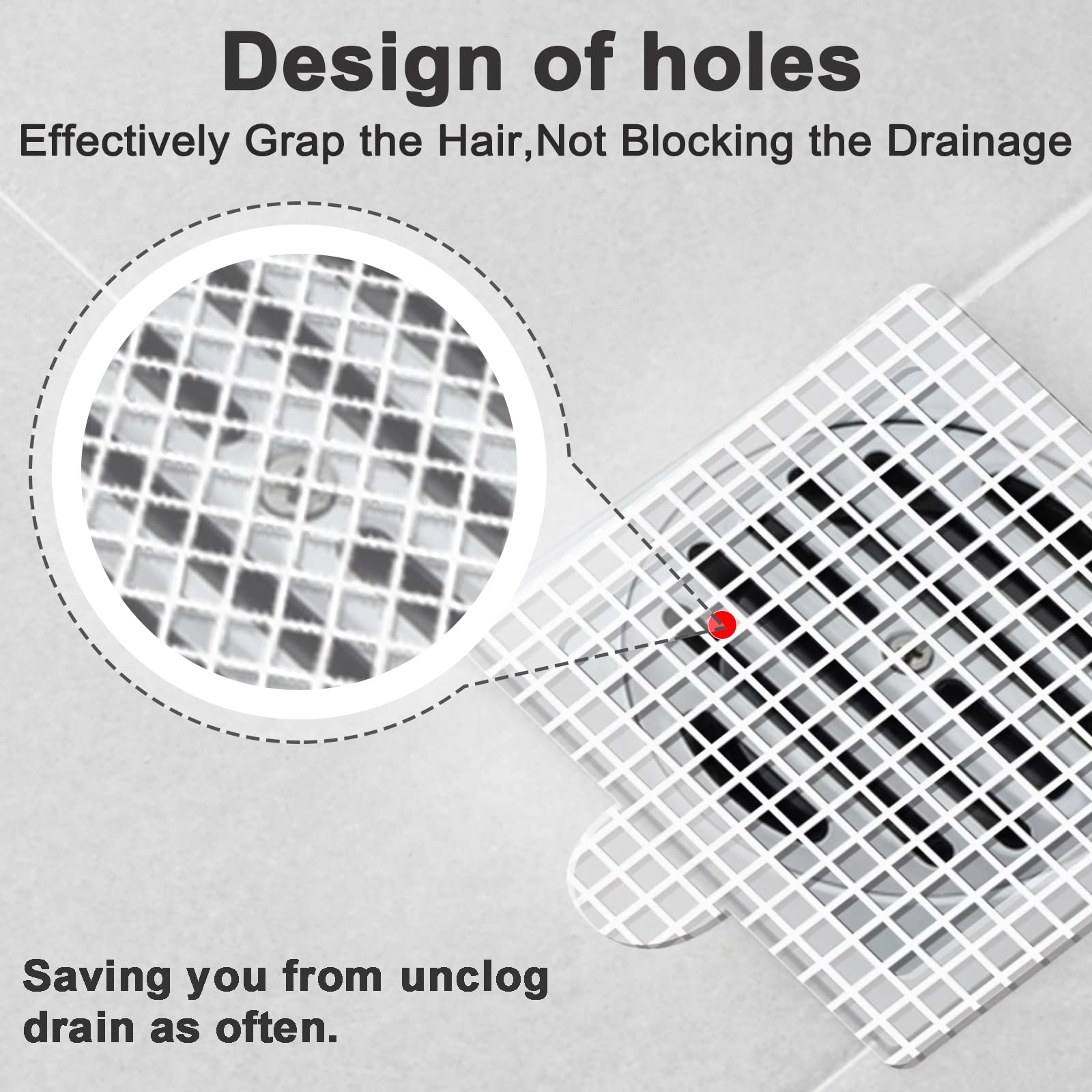 INVIHUG 25 Pack, Disposable Shower Drain Hair Catcher Mesh Stickers, 4.1 inch Hair Catchers for Shower