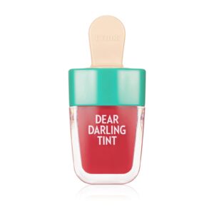 etude dear darling water gel tint ice cream (rd307 watermelon red) (21ad)| vivid high-color lip tint with minerals and vitamins from soap berry extract to moisture your lips
