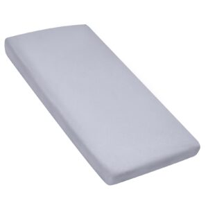 nap mat sheet, 24" x 48" x 4" fitted elastic corners preschool day care rest nap mat cover, soft & breathable microfiber baby sheets for regalo my cot portable toddler bed and joovy travel cot, gray