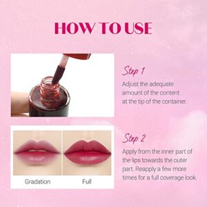 ETUDE Dear Darling Water Tint Cherry Ade (21AD) | Vivid Color Lip Stain with Moisturizing Weightless & Non-sticky Finish Lip Stain | Smudge-proof & Lightweight Lip Tint | K-beauty