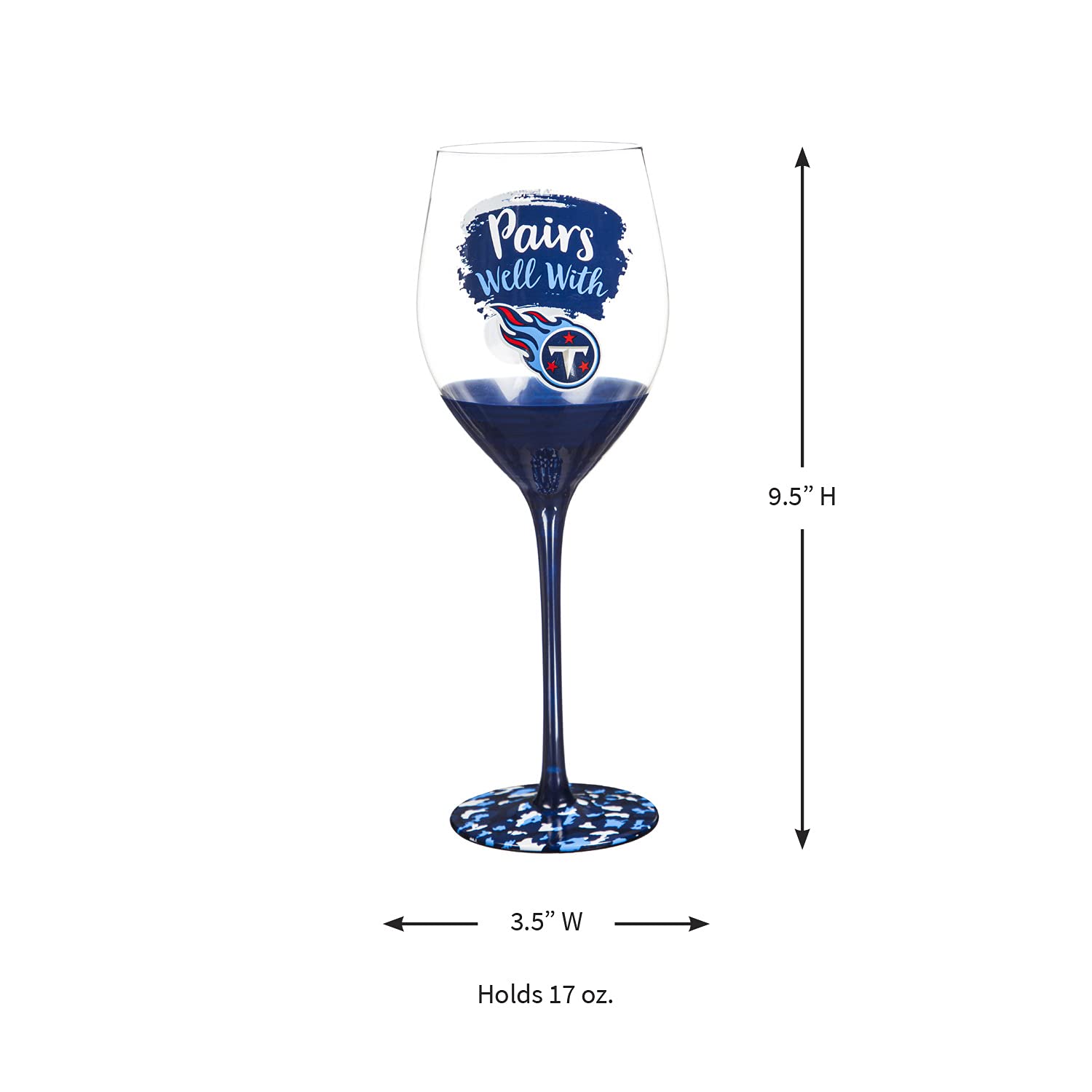 Team Sports America Tennessee Titans, 17oz Boxed Stemware