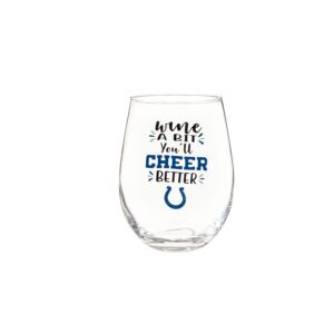 team sports america indianapolis colts, 17oz boxed stemless wine glass