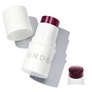 undone beauty water blush stick with coconut water for radiant, dewy glow - blends perfectly into skin for natural looking flushed cheeks - vegan and cruelty free - merlot, 0.19 oz (5 g)