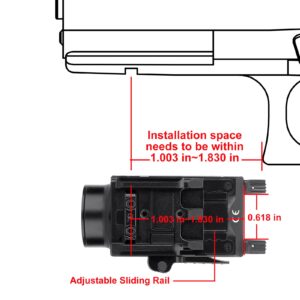 OLIGHT Baldr S 800 Lumens Compact Rail Mount Weaponlight with Green Beam and White LED Combo, Magnetic USB Rechargeable Tactical Flashlight with 1913 or GL Rail, Battery Included (Black)