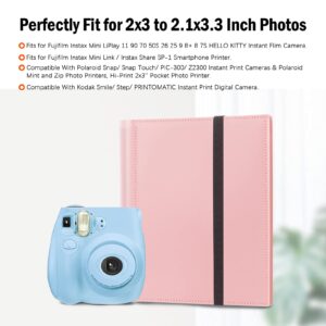192 Pockets Album for Fujifilm Instax Mini Camera, Polaroid Instant Cameras, Photo Albums for Fujifilm Instax Mini 11 90 70 9 8 LiPlay Instant Film Cameras, 2x3 Photo Album (Pink)