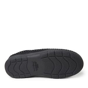 Dearfoams Men's Thompson Cozy Memory Foam Indoor Outdoor Clog House Slipper, Black, Large