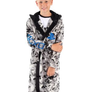 Playstation Dressing Gown Boys Kids Game Pocket Bathrobe 13-14 Years