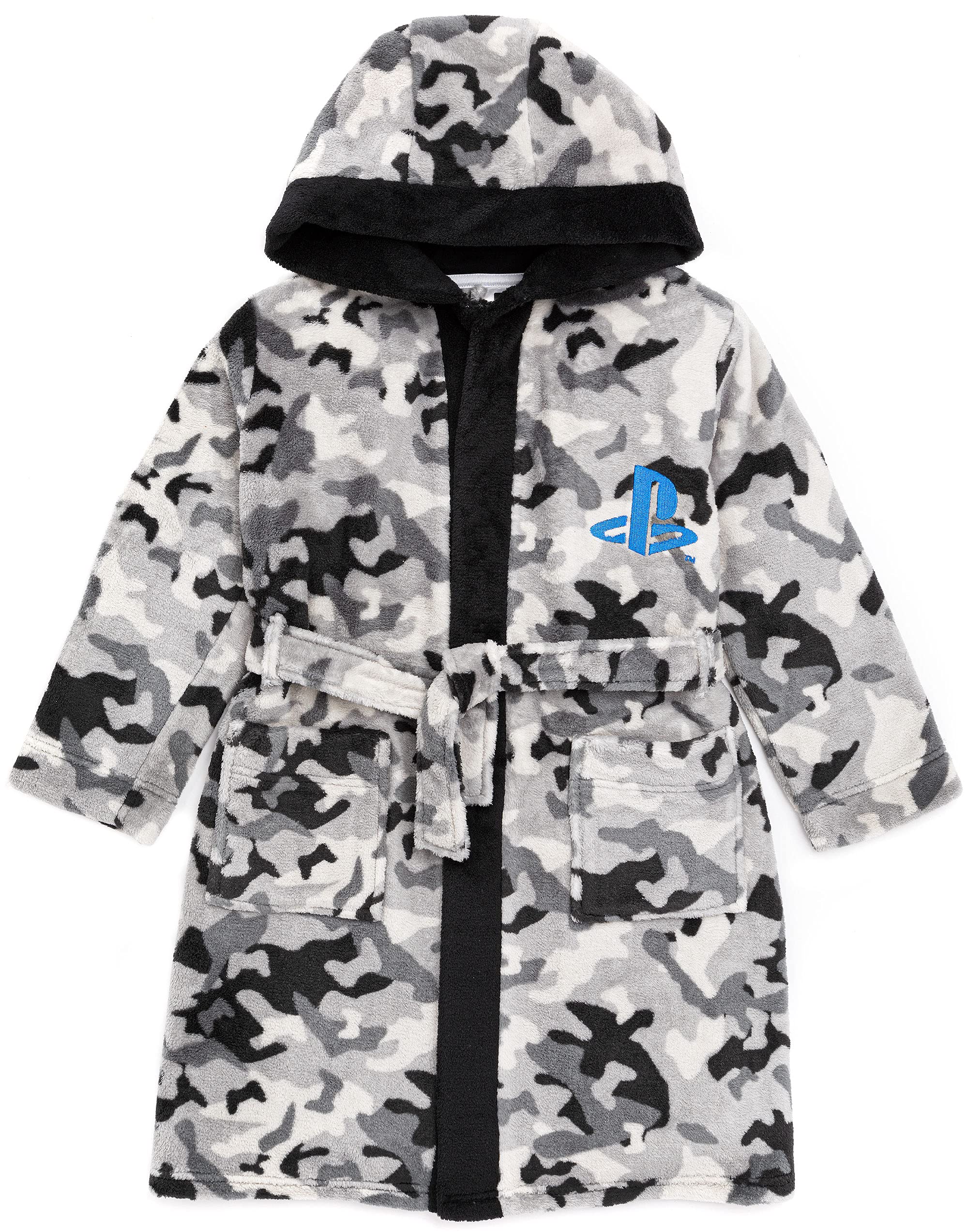 Playstation Dressing Gown Boys Kids Game Pocket Bathrobe 13-14 Years