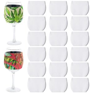 budde 20 packs sublimation blank wine glass sleeve neoprene wine glass sleeve sublimation neoprene insulator cover for wine glass sublimation ornaments supplies, 11.58.5cm