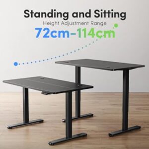 FEZIBO Electric Standing Desk, 48 x 24 Inches Height Adjustable Stand up Desk, Sit Stand Home Office Desk, Computer Desk, White