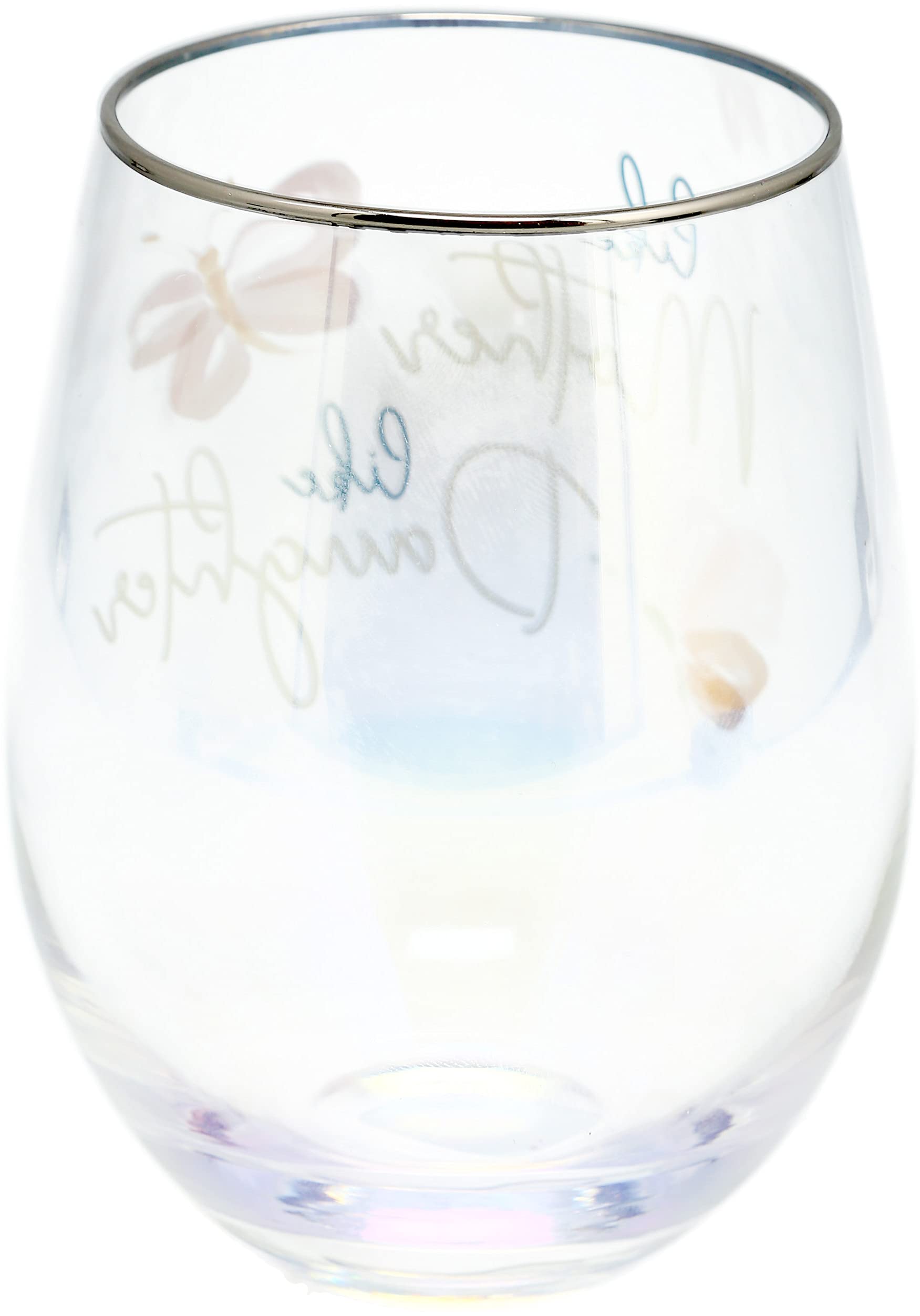 Pavilion - 18 oz Iridescent Stemless Wine Glass - Like Mother Like Daughter