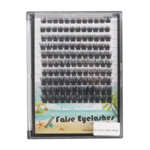 dedila large tray -wide stem mixed 10-12-14-16mm/12-14-16mm/14-16-18mm cluster eyelashes home diy lashes extensions d curl thickness 0.07mm individual false eyelashes (mixed 10-12-14-16mm)