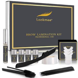 lookmee eyebrow lamination kit, professional instant eyebrow lift kit, at home diy long lasting eyebrow perming kit for fuller and messy eyebrows