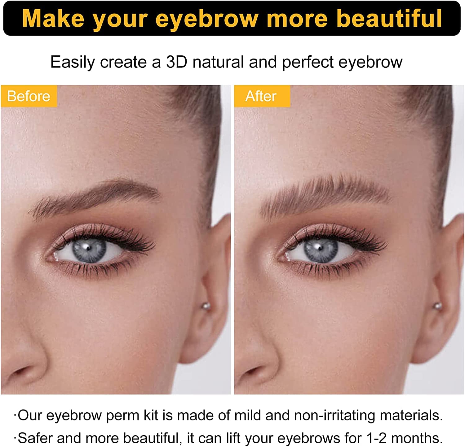 Lookmee Eyebrow Lamination Kit, Professional Instant Eyebrow Lift Kit, At Home DIY Long Lasting Eyebrow Perming Kit for Fuller and Messy Eyebrows