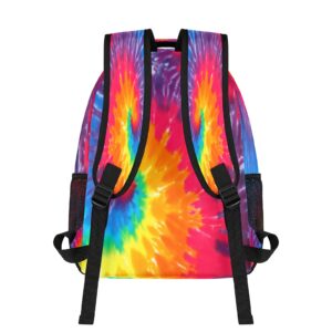 Rainbow Tie Dye Backpacks for Girls Boys, Abstract Travel Backpack Laptop Backpack Waterproof School Backpack Bookbags for Teens Kids Backpack with Multiple Pocket