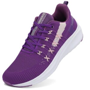 dannto women running shoes lightweight walking sneakers tennis gym athletic sports casual fashion jogging purple,38,us 8