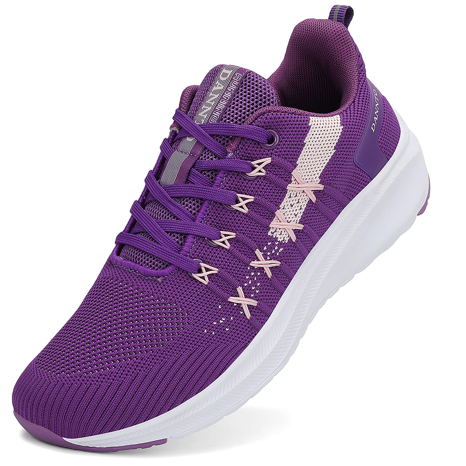 Dannto Women Running Shoes Lightweight Walking Sneakers Tennis Gym Athletic Sports Casual Fashion Jogging Purple,38,US 8