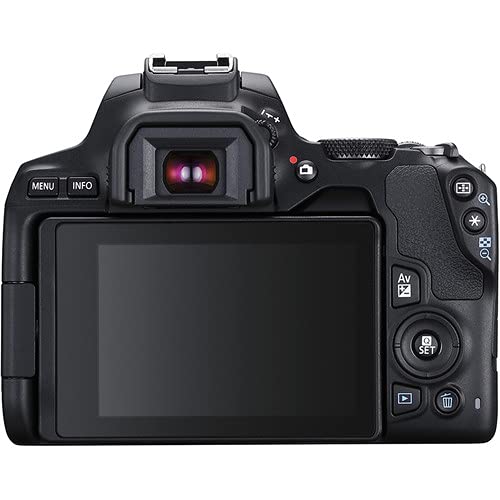 Canon EOS Rebel SL3 DSLR Camera with 18-55mm Lens (Black) + EOS Bag + Sandisk Ultra 64GB Card + Cleaning Set and More (Renewed)