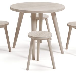 Signature Design by Ashley Blariden 5 Piece Children's Table & Stool Set, Beige