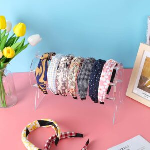 Suneerplay Headband Holder, Clear Headband Organizer, Acrylic Hair Hoop Display Stand, Hairband Rack Holder, Headband Storage Holder for Women and Girls