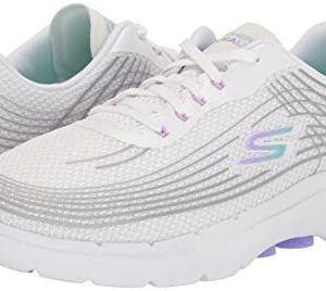 Skechers Women's GO Walk 6-Inner Joy Sneaker, White/Multi, 10