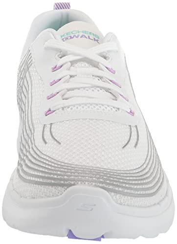 Skechers Women's GO Walk 6-Inner Joy Sneaker, White/Multi, 10