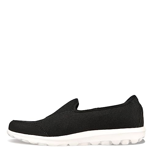 Skechers Women's GO Walk CLASSIC-10 Year Anniversary Sneaker, Black/White, 9