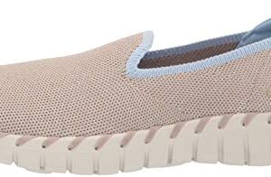 Skechers Women's GO Walk Smart 2-Stretch Knit Sneaker, Taupe/Blue, 7.5