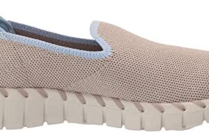 Skechers Women's GO Walk Smart 2-Stretch Knit Sneaker, Taupe/Blue, 7.5