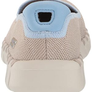 Skechers Women's GO Walk Smart 2-Stretch Knit Sneaker, Taupe/Blue, 7.5