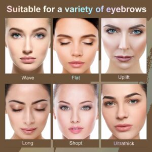 Eyebrow Stamp and Eyebrow Stencil Kit, Long Lasting Brow Stamp Kit for Perfect Eyebrow Makeup, Easy to Use, 10 Reusable Eye Brow Stencil Kit for Women Beginners (Medium Brown)