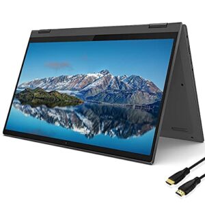 new lenovo flex 5 14" 2-in-1 laptop | fhd touch | 6-core amd ryzen 5 4500u (beats i7-8550u) | 16gb ddr4 ram, 256gb pcie ssd, wi-fi, bluetooth, backlit, bundled with hdmi cable, win 10, grey