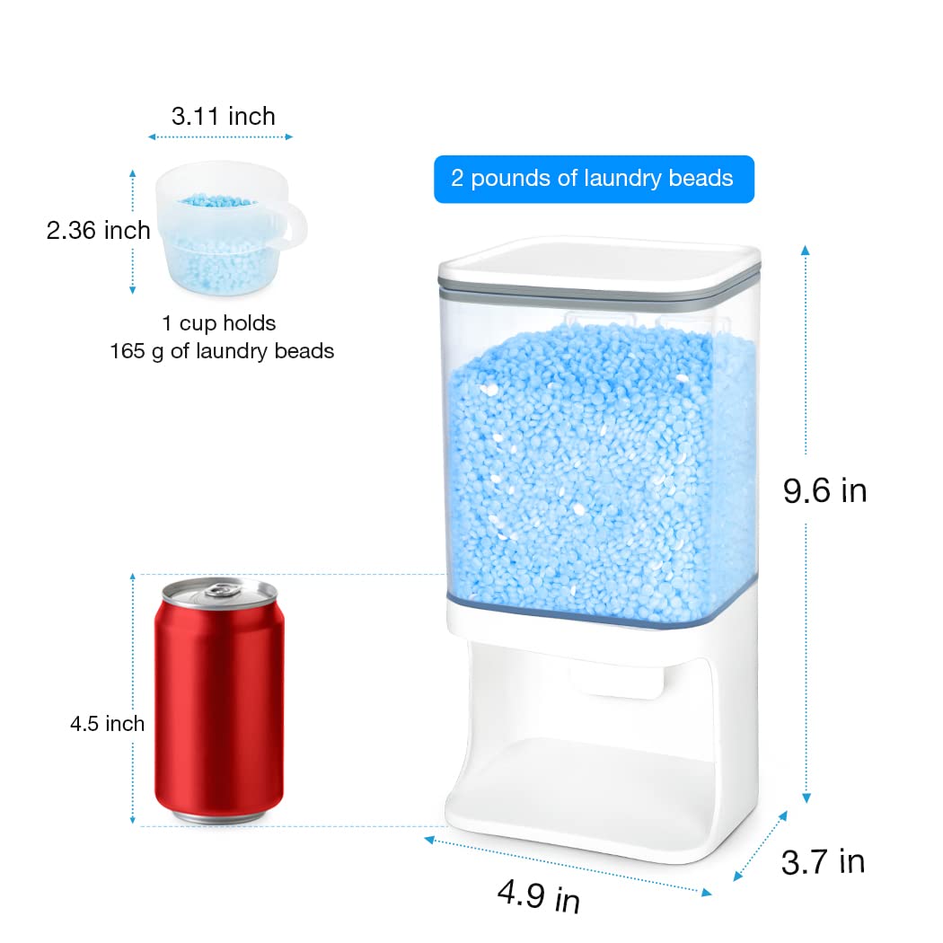 Conworld Scent Booster Beads Dispenser, Laundry Detergent Dispenser, Wall-Mounted for Laundry Beads, Laundry Room Organization, for Scent Booster, Stain Remover Powder, Laundry Beans