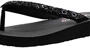 Skechers Women's Meditation-Daisy Delight Sport Sandal Black/Black 8 Wide