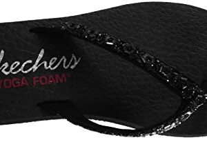 Skechers Women's Meditation-Daisy Delight Sport Sandal Black/Black 8 Wide