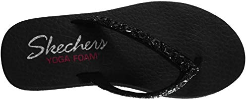 Skechers Women's Meditation-Daisy Delight Sport Sandal Black/Black 8 Wide