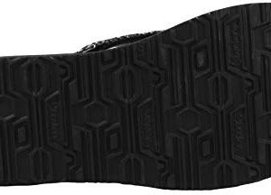 Skechers Women's Meditation-Daisy Delight Sport Sandal Black/Black 8 Wide