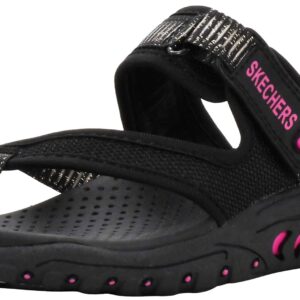 Skechers Women's Reggae-Seize The Day Sport Sandal Black/Fuchsia 6.5