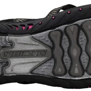 Skechers Women's Reggae-Seize The Day Sport Sandal Black/Fuchsia 6.5