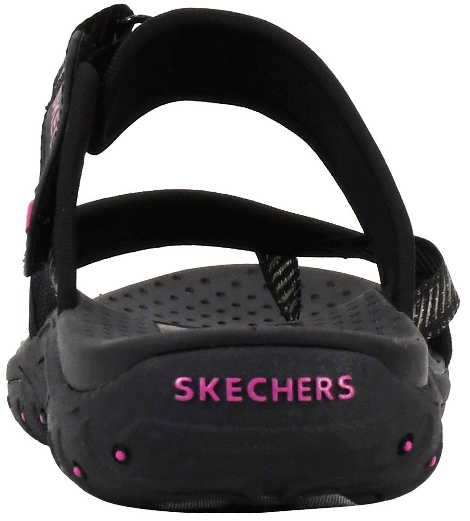 Skechers Women's Reggae-Seize The Day Sport Sandal Black/Fuchsia 6.5