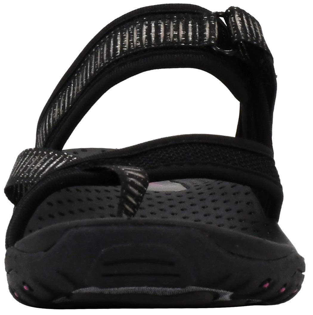 Skechers Women's Reggae-Seize The Day Sport Sandal Black/Fuchsia 6.5