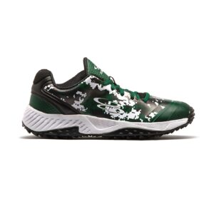 boombah women's dart digi camo turf shoes black/dark green/white - size 6.5