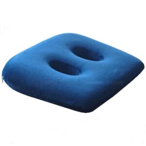esgt ischial tuberosity seat cushion with two holes for sitting bones- memory foam sit bone relief cushion for butt, lower back, hips
