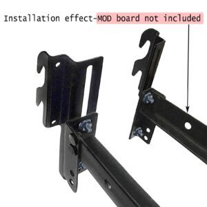 ABSOK Hook On Bed Frame Brackets, 711 Bolt-On to Hook-On Bed Frame Conversion Brackets, 2Pcs Headboard Hook Set with Hardware Hook Plate