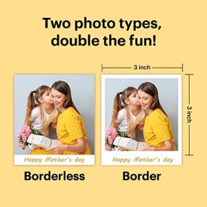 KODAK Mini Shot 3 Retro 4PASS 2-in-1 Instant Digital Camera and Photo Printer (3x3 inches) Initial 8 Sheets + 60 Sheets Gift Bundle, White (NOT Zink)