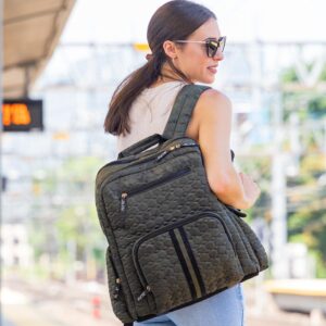 FLYTE Isabella Backpack | Gym & Travel Quilted Backpack | Camo