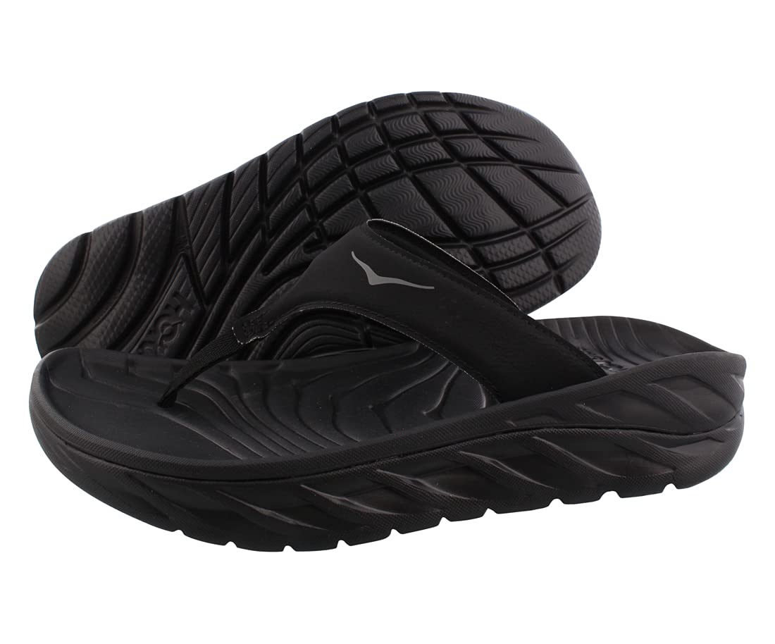 Hoka Ora Recovery Womens Shoes Size 8, Color: Black/Dark Gull Gray