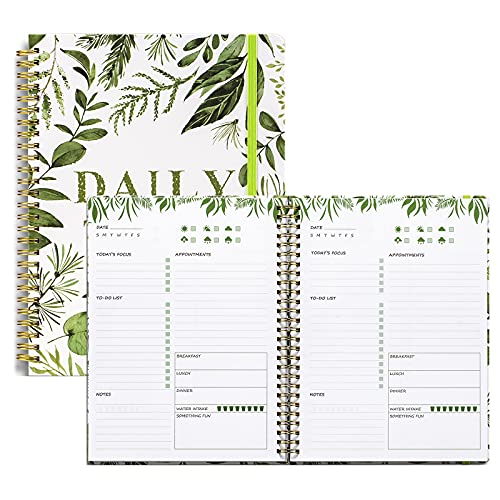 Cheneyboo To Do List Notebook Undated: Daily Journal, 5.7"x8.5" Daily To Do List Planner Notebook with Inner Pocket,Water Inter Checklist, Meals Planner, Office Organization Planners for Women